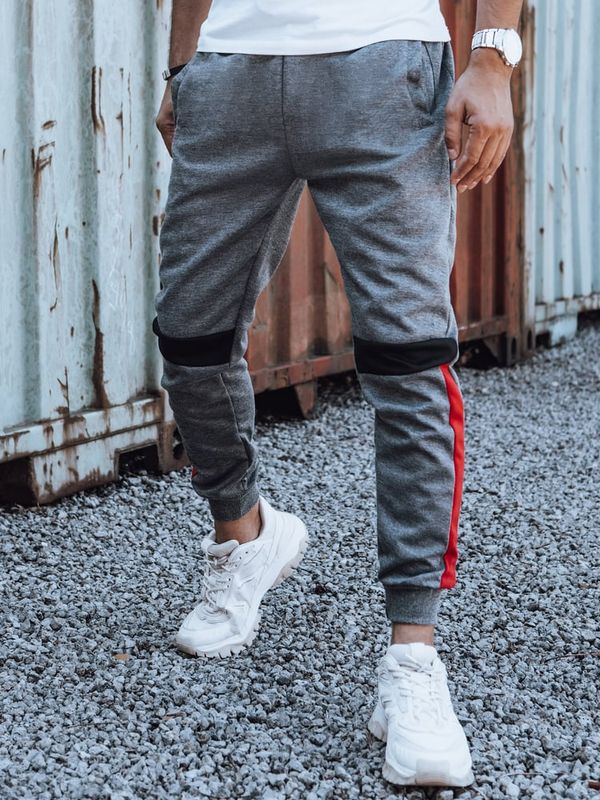 DStreet DStreet Spodnie męskie dresowe ze ściągaczem antracytowe