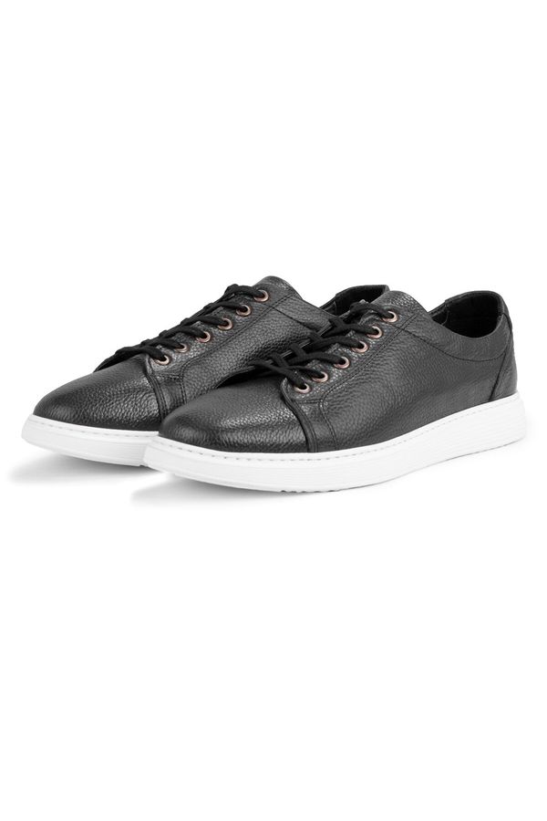 Ducavelli Ducavelli Verano Genuine Leather Men's Casual Shoes, Summer Sports Shoes, Lightweight Shoes Black.
