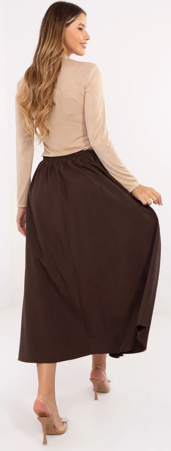 RUE PARIS Дълга кафява пола