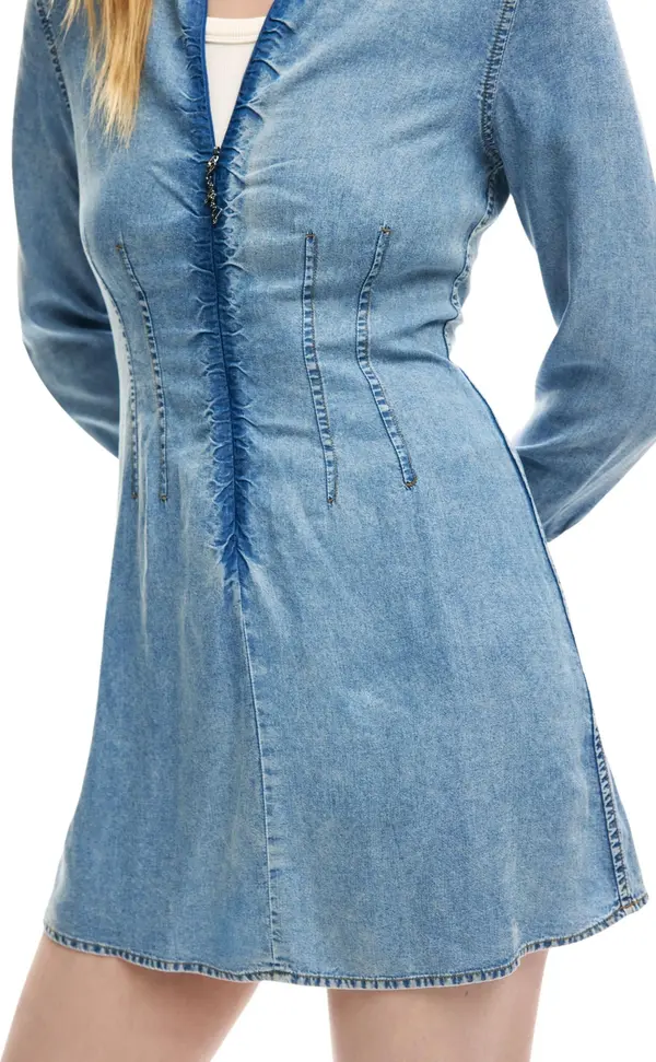 DESIGUAL Дънкова рокля-риза Desigual