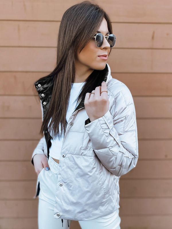 DStreet Двулицево дамско ватирано яке NATINA черно Dstreet