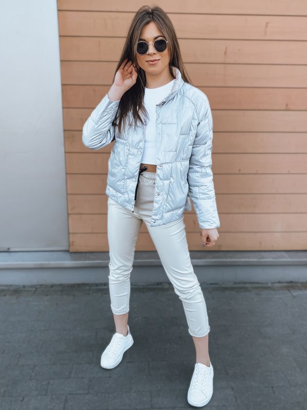 DStreet Двустранно дамско ватирано яке NATINA светло сиво Dstreet