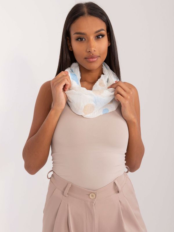 Fashionhunters Ecru-beige women's viscose scarf