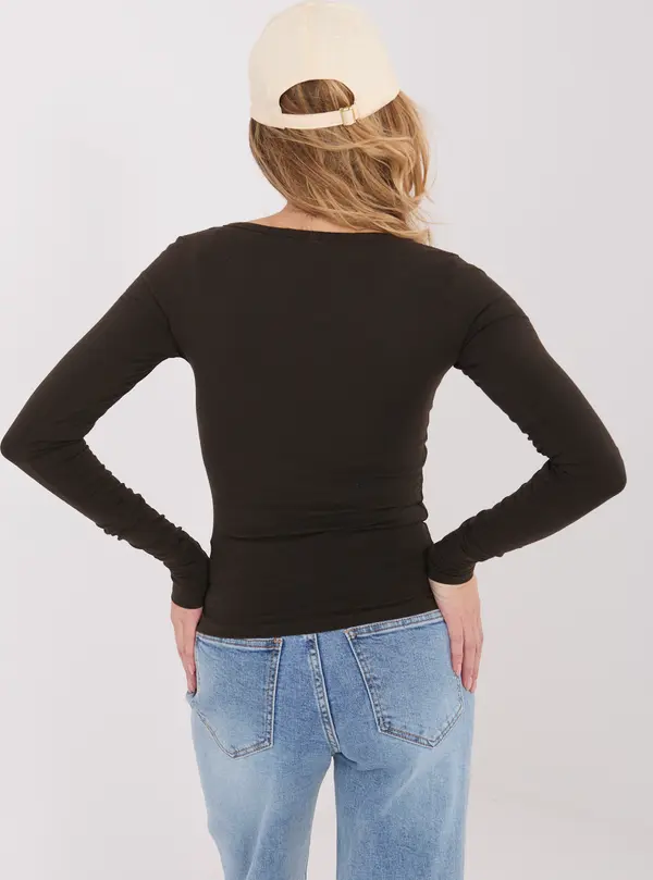 Factory Price Едноцветна блуза с дълъг ръкав