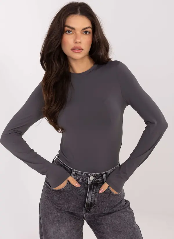 Sublevel Едноцветна блуза с дълъг ръкав