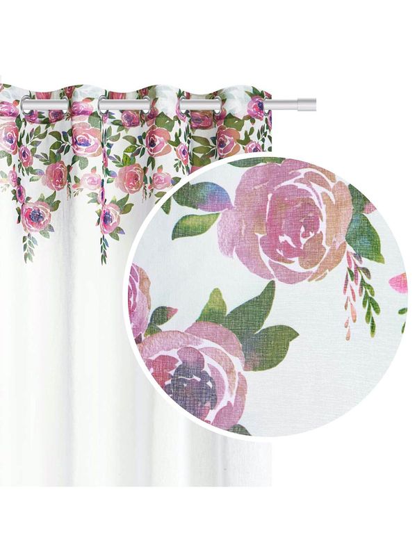 Edoti Edoti Curtain with flowers Mansion 140x250 A490