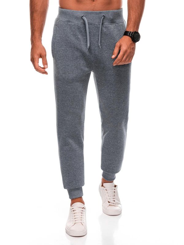 Edoti Edoti Men's BASIC uniform sweatpants joggers - grey melange