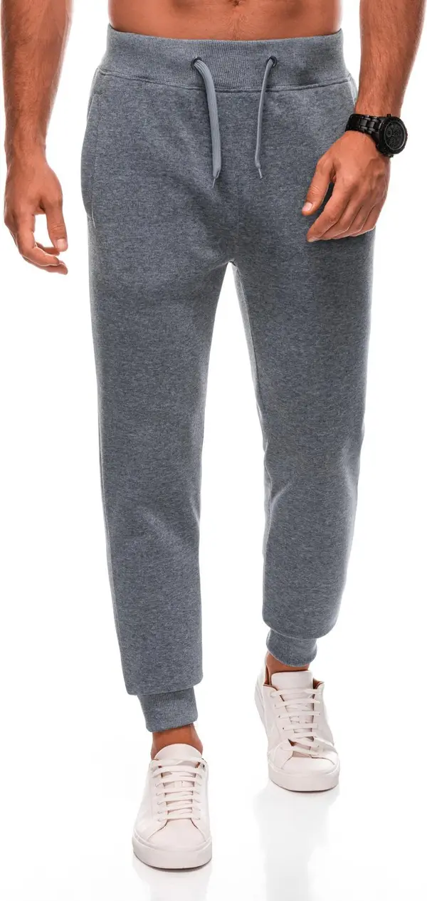 Edoti Edoti Men's BASIC uniform sweatpants joggers - grey melange