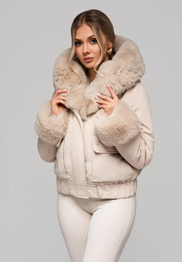 Edoti Edoti Women's jacket with detachable fur OW-JALP-0100 v2