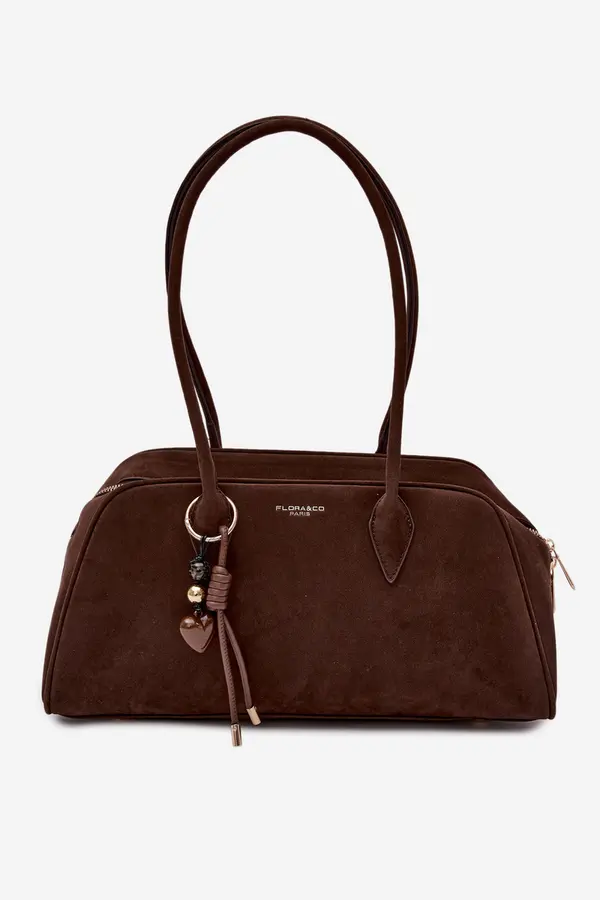 FLORA & CO Еко велурена чанта Flora&amp;Co