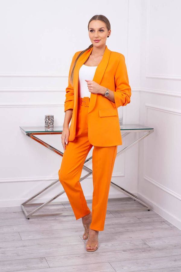 Kesi Elegant set of jacket and trousers in orange color