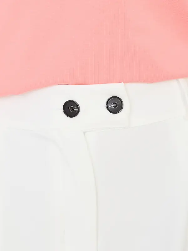 RUE PARIS Елегантен широк панталон в екрю