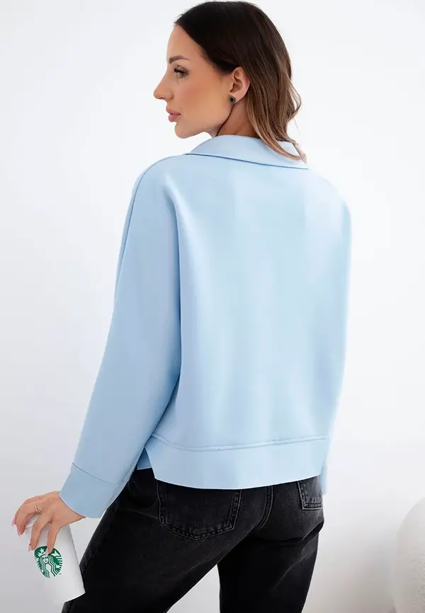 Kesi Włoski Елегантен вискозен суитшърт с яка