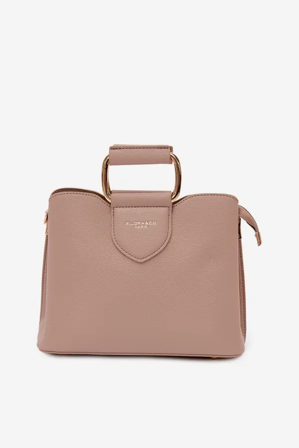 FLORA & CO Елегантна чанта Flora&amp;Co в тъмнобежово