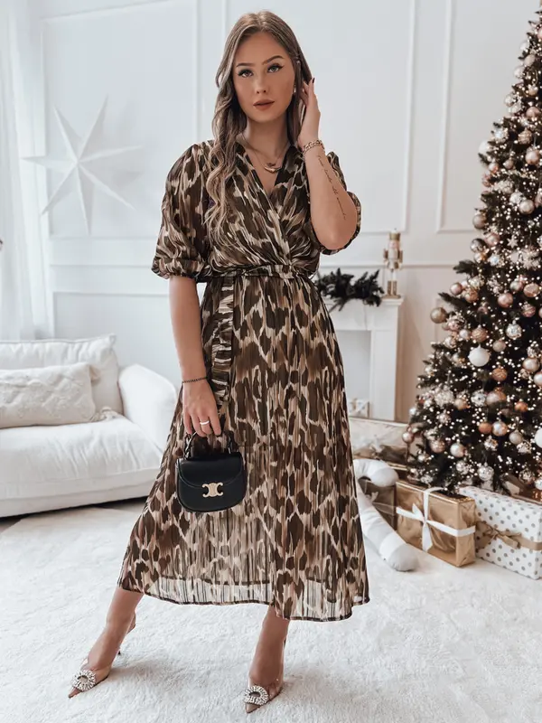DStreet Елегантна миди рокля ANIMALIA