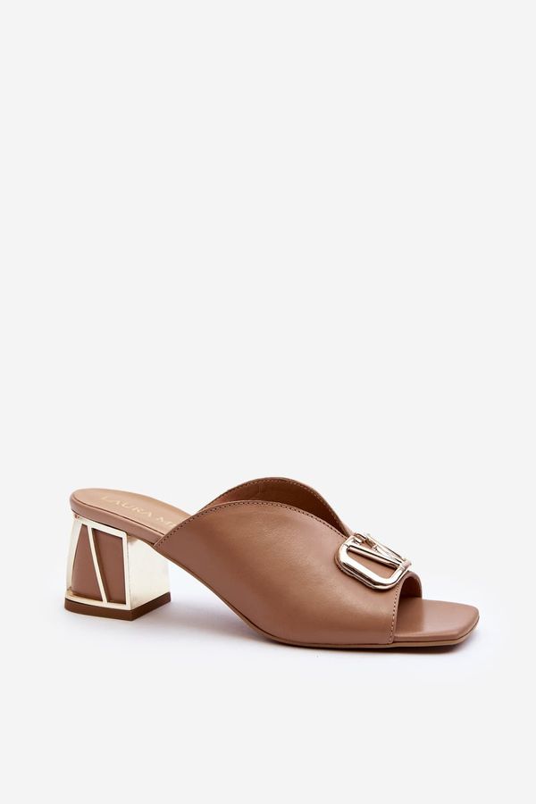 Laura Messi Елегантни дамски сандали на ток Laura Messi 2771 Бежови