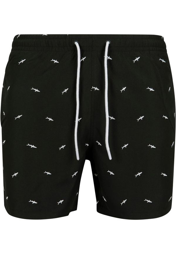UC Men Embroidered swimsuit shark/black/white