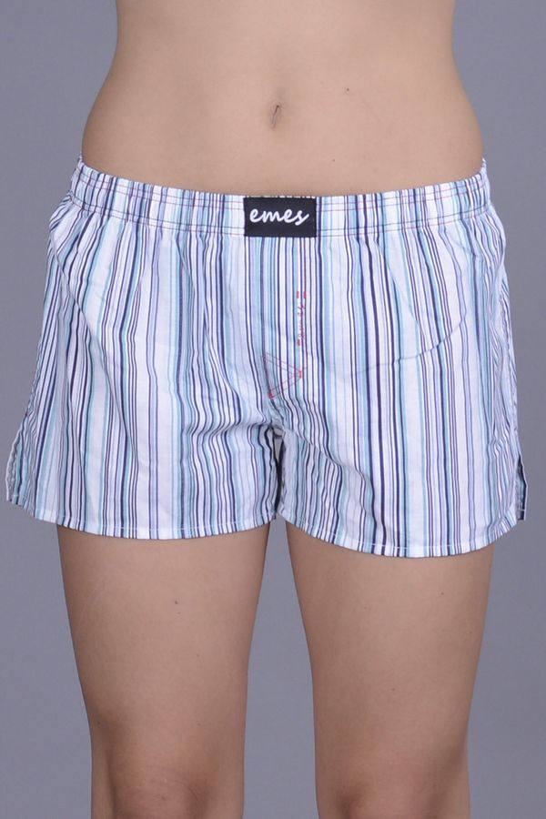 emes Emes bright striped shorts