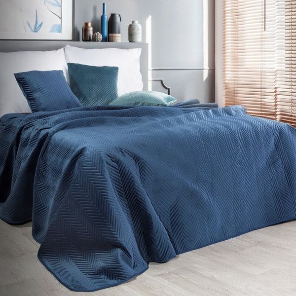 Eurofirany Eurofirany Unisex's Bedspread 423450 Navy Blue