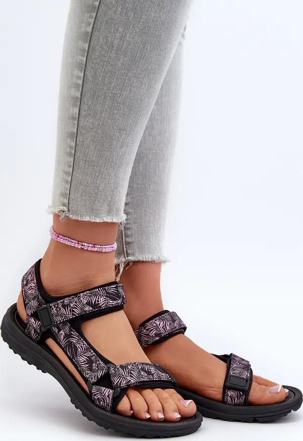 EVENTO EVENTO Леки спортни дамски сандали черно-розови Lumeria