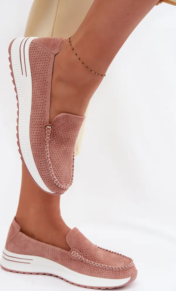 EVENTO EVENTO Розови велурени мокасини