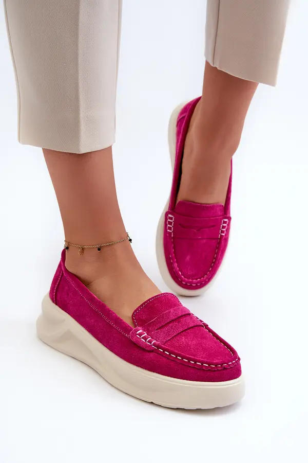 EVENTO EVENTO Велурени дамски мокасини Fuchsia Filidia