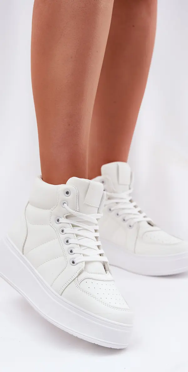 EVENTO EVENTO Високи дамски маратонки на платформа бели Tillive