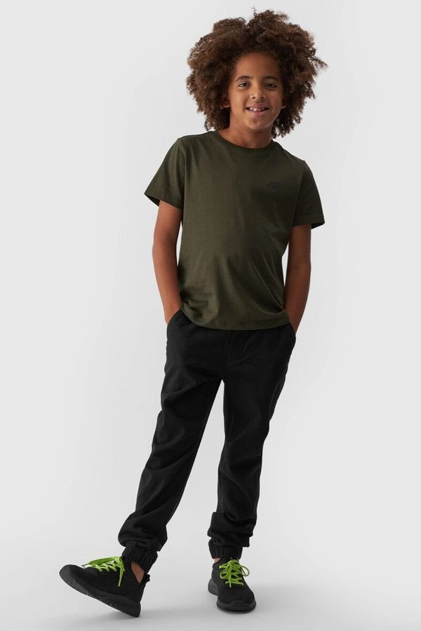 4F Ежедневни гладки панталони за момчета 4F черни 4FJWMM00TTR