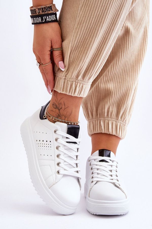 FG1 FG1 Дамски спортни обувки черно и бяло Be First!