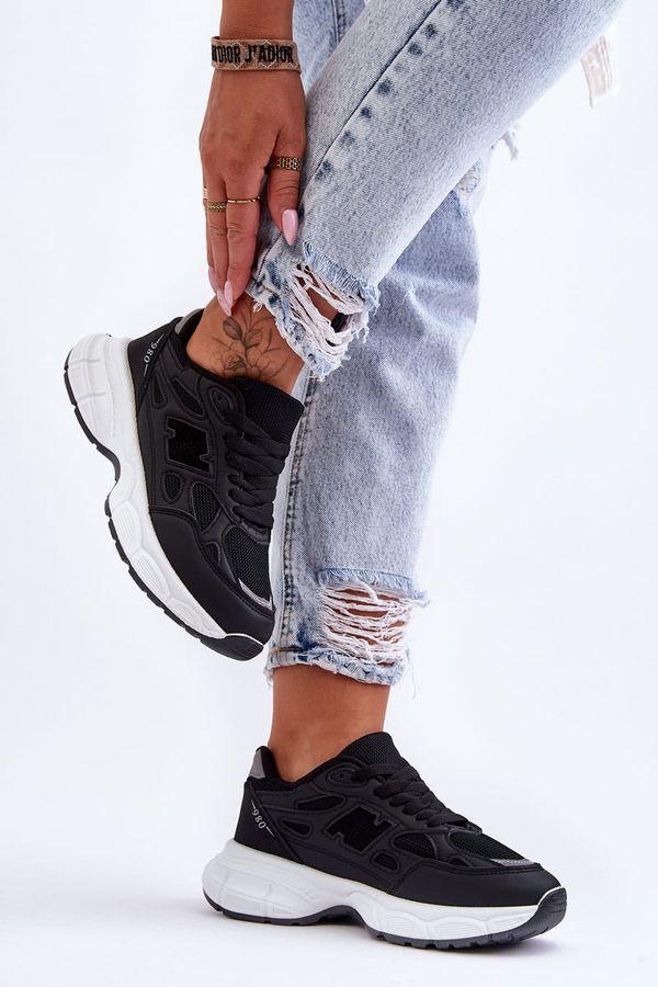 FG2 FG2 Дамски стилни спортни обувки с мрежа Black Venice