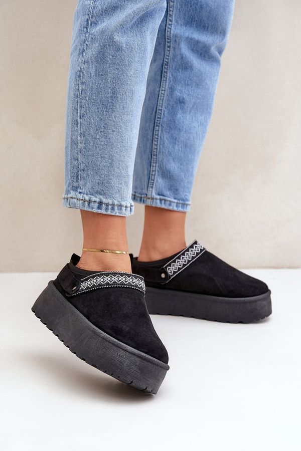 FG2 FG2 Снежни обувки с декоративна бродерия черни Selithria