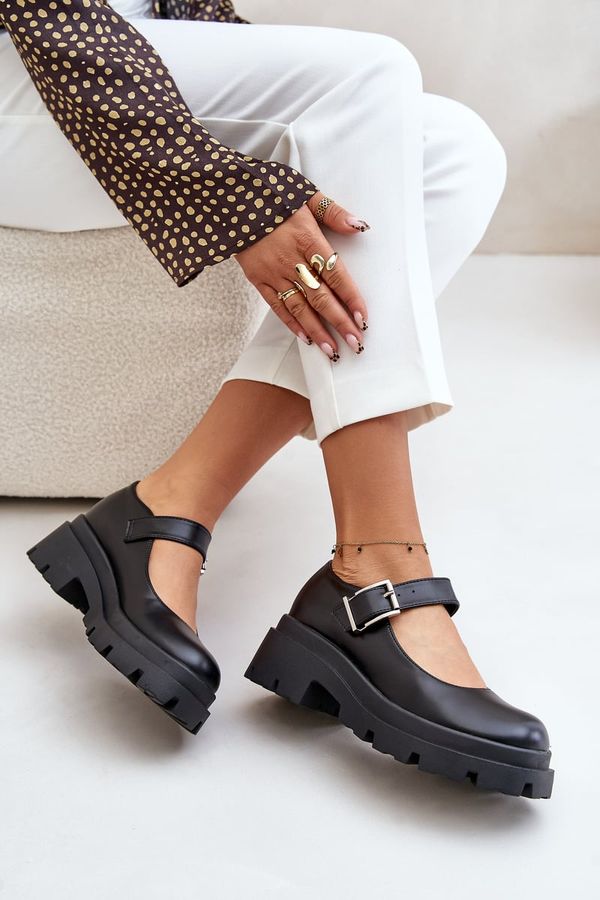 FI1 FI1 Дамски обувки с катарама черни Plikuria