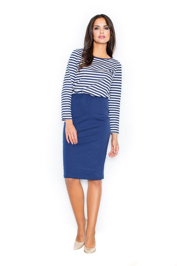 Figl Figl Дамска рокля M335 Navy Blue