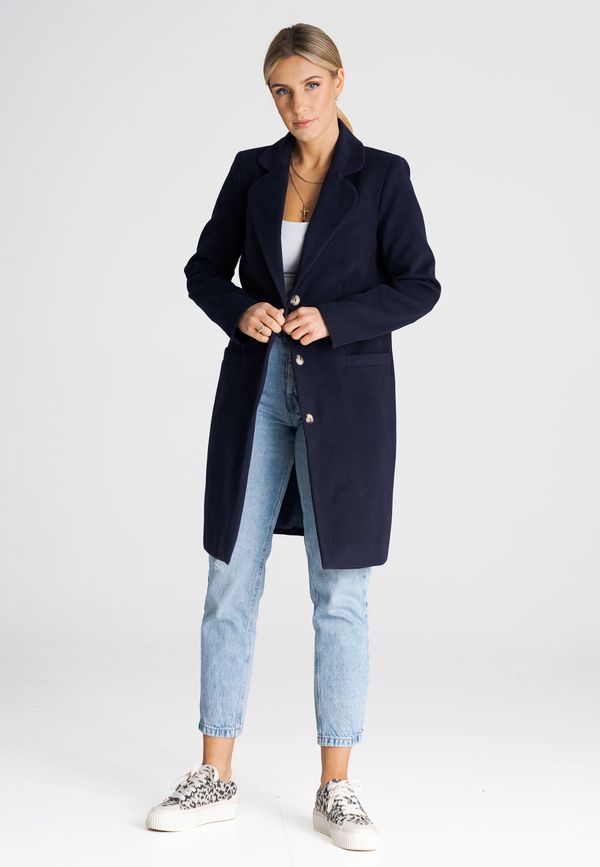 Figl Figl Woman's Coat M989 Navy Blue