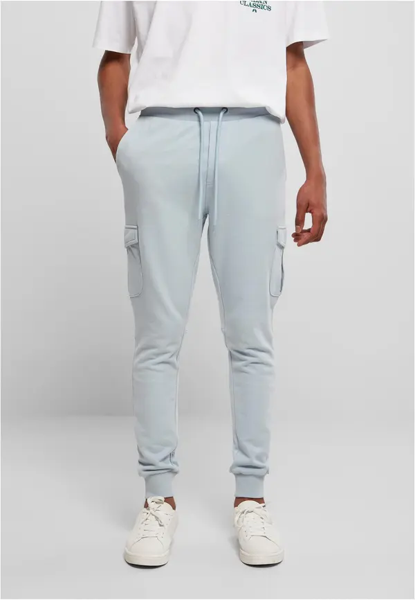 Urban Classics Fitted Cargo Sweatpants Summer Blue