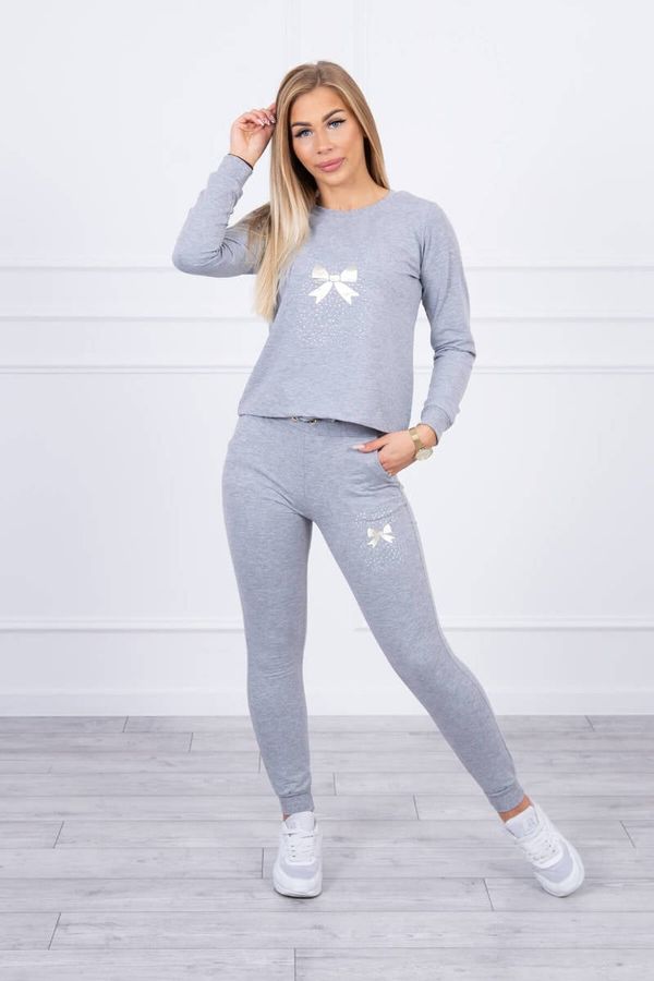 marka niezdefiniowana Fitted with decorative cubic zirconia grey