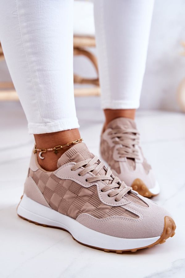 FJ1 FJ1 Класически спортни обувки вързани бежови Patrice