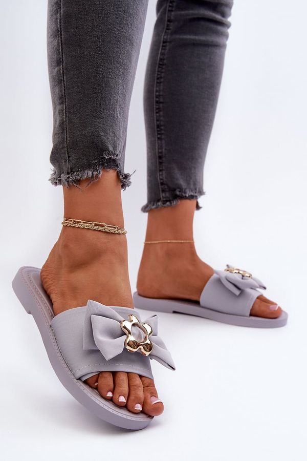 FK1 FK1 Дамски чехли с панделка Lavender Arsicada