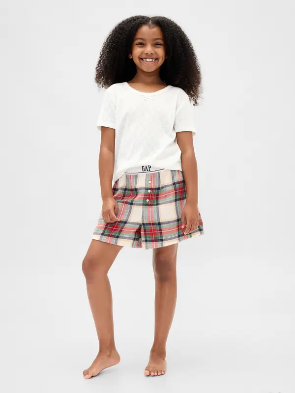 GAP Фланелени пижами GAP за момичета