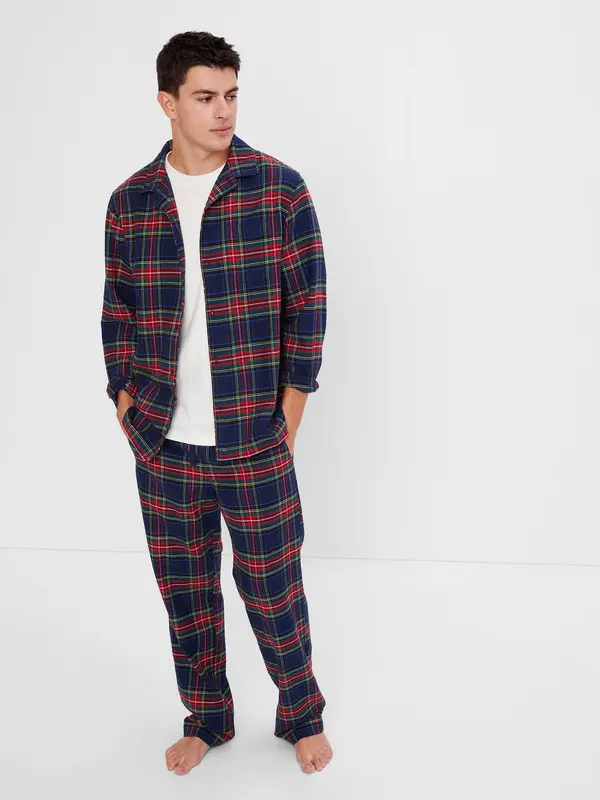 GAP Фланелени пижами GAP за мъже
