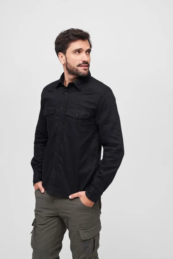 Brandit Flanellshirt black