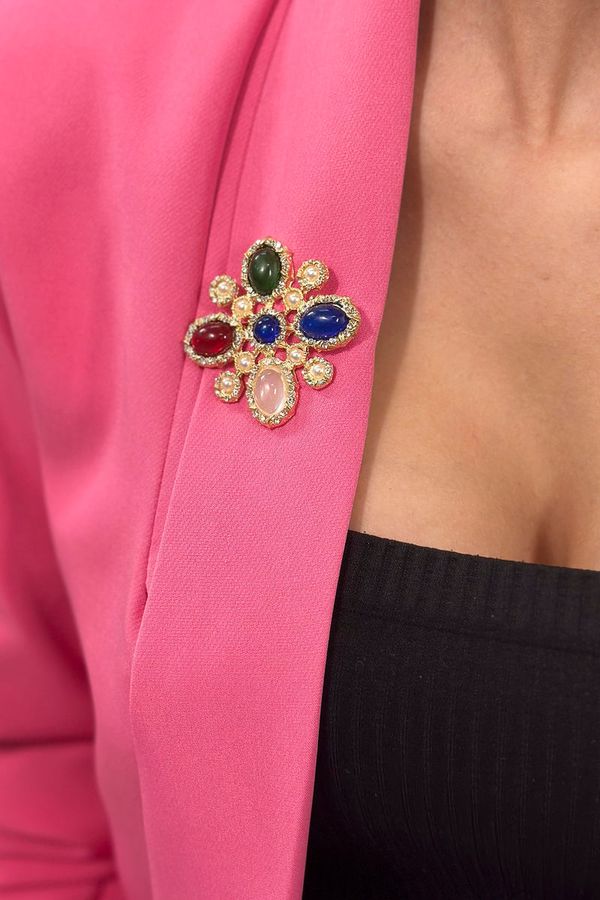 BG Floral brooch 2 multicolored