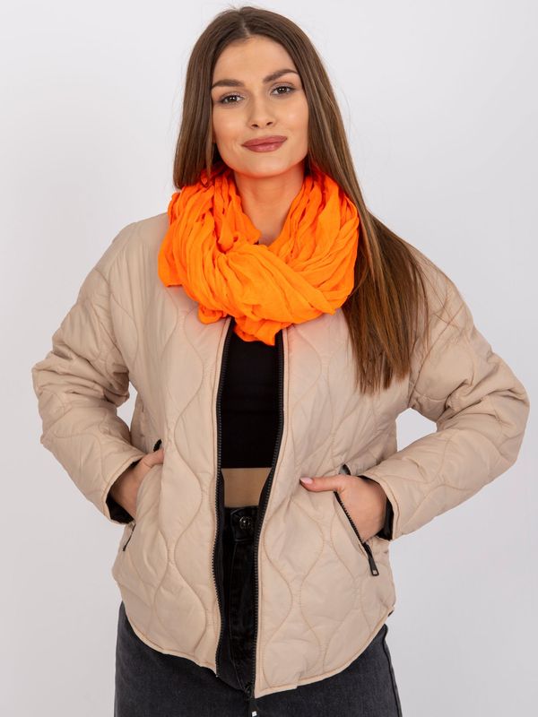 Fashionhunters Fluo orange viscose scarf