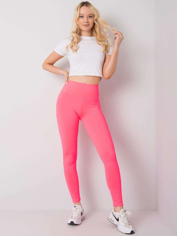 Fashionhunters Fluo Pink Women's Sports Leggings