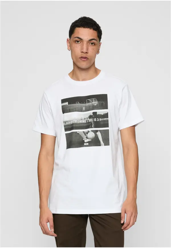 Merchcode Football Coming Home 3:1 Tee white