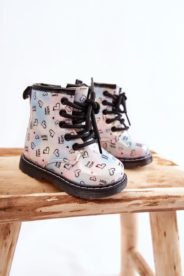 FR1 FR1 Детски блестящи ботуши с шарки Многоцветен Реджи