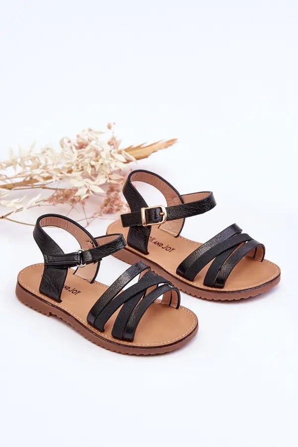 Boto FR1 Детски сандали с каишки Black Isla