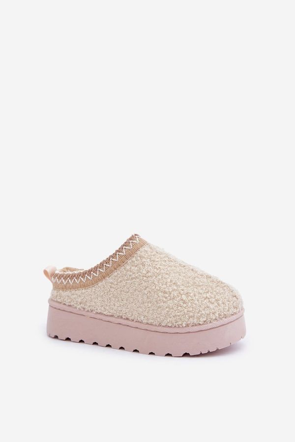 FR1 FR1 Детски Снежни Обувки С Козина Тип Овча Вълна Светлосиви Selathiel