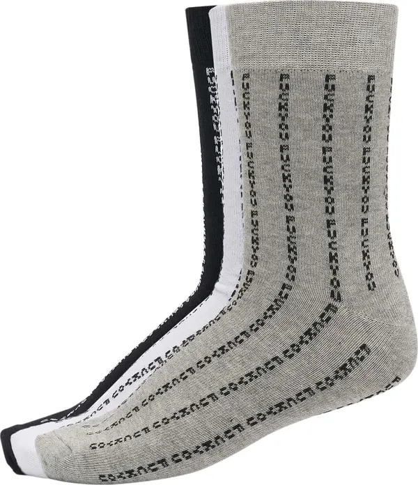 Mister Tee Fuck You Socks 3-Pack Black/Grey/White