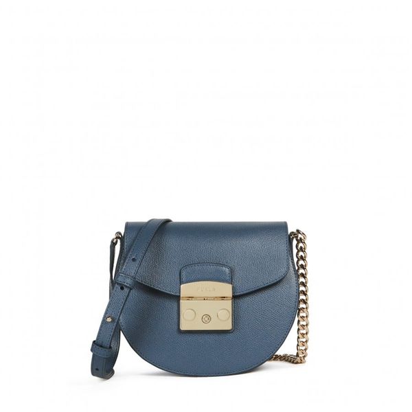 Furla Furla Handbag - METROPOLIS MINI CROSSBODY ROUND - ARES blue